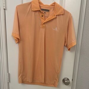 Pebble Beach Orange Polo Shirt Classic Design